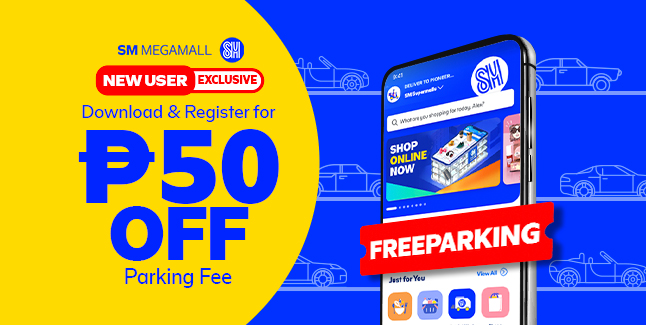 P50 OFF Parking Fee in SM Megamall